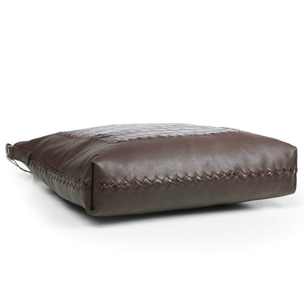 Bottega Veneta croco leather messenger bag 16051 brown - Click Image to Close